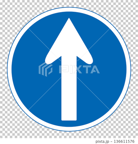 Regulatory sign Prohibit proceeding outside the designated direction 136611576