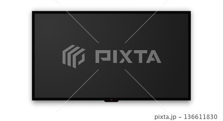 Realistic tv icon in mockup style. Television vector illustration on isolated background. Display monitor sign business concept. Realistic tv icon in mockup style. Television vector illustration on isolated background. Display monitor sign business concept. 136611830