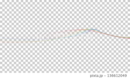 7カラーウェーブ背景ライン　白バック パワーポイント背景 136612049