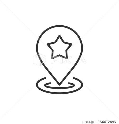 Map pin icon in flat style. gps navigation vector illustration on white isolated background. Locate position business concept. 136612093