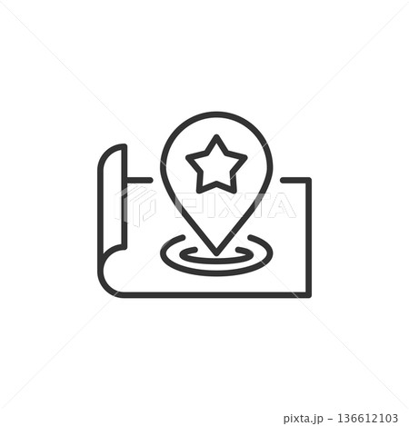 Map pin icon in flat style. gps navigation vector illustration on white isolated background. Locate position business concept. Map pin icon in flat style. gps navigation vector illustration on white isolated background. Locate position business concept. 136612103