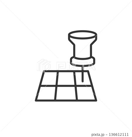 Map pin icon in flat style. gps navigation vector illustration on white isolated background. Locate position business concept. Map pin icon in flat style. gps navigation vector illustration on white isolated background. Locate position business concept. 136612111