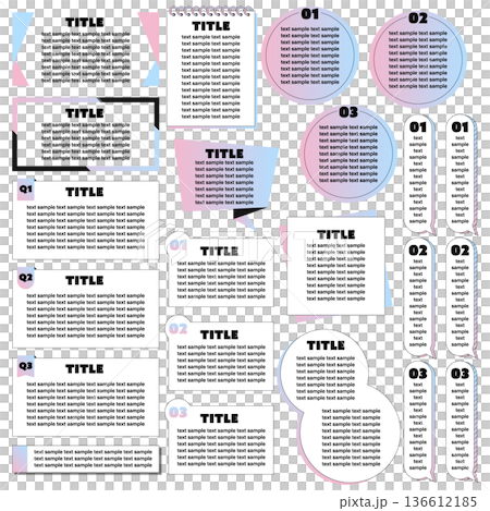 A simple title frame for business use. Stylish accents. Pink and light blue. A simple title frame for business use. Stylish accents. Pink and light blue. 136612185