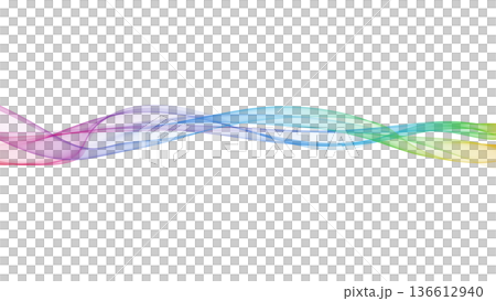 7色波浪背景線白色背景PowerPoint背景 136612940