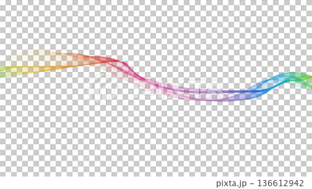 7色波浪背景線白色背景PowerPoint背景 7色波浪背景線白色背景PowerPoint背景 136612942