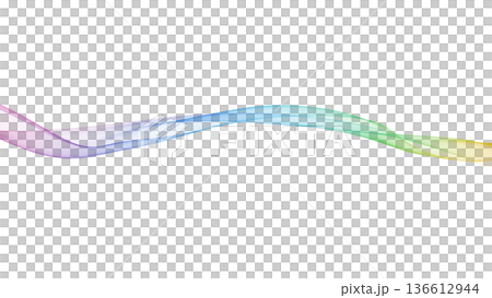 7色波浪背景線白色背景PowerPoint背景 136612944