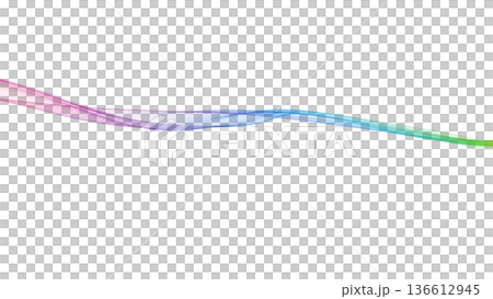 7色波浪背景線白色背景PowerPoint背景 136612945