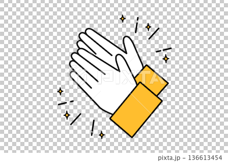 拍手をする人物の手のアイコン 136613454