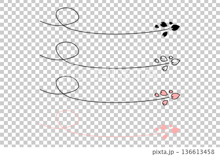 Image of cherry blossom petals fluttering in the wind Image of cherry blossom petals fluttering in the wind 136613458