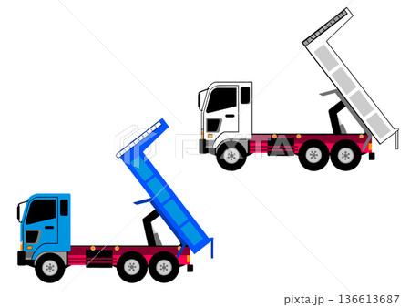 ダンプカー 荷台アップ 136613687