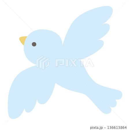 かわいい小鳥のベクターイラスト かわいい小鳥のベクターイラスト 136613864