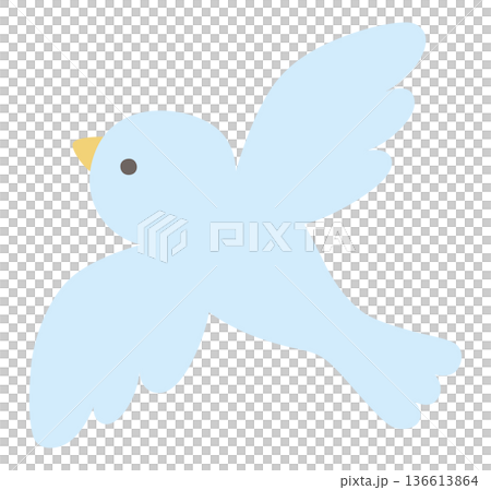 かわいい小鳥のベクターイラスト かわいい小鳥のベクターイラスト 136613864