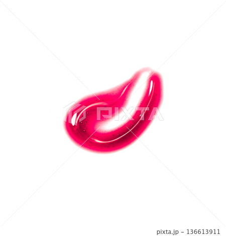 Purple lip gloss smudge on white background Purple lip gloss smudge on white background 136613911