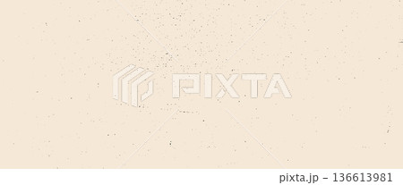 Beige daub grain grunge texture background. Neutral tan brown tone rice paper backdrop with noise and speckles. Pale cardboard wrapping wallpaper. Korean bg. Vector craft scrapbook handmade texture 136613981