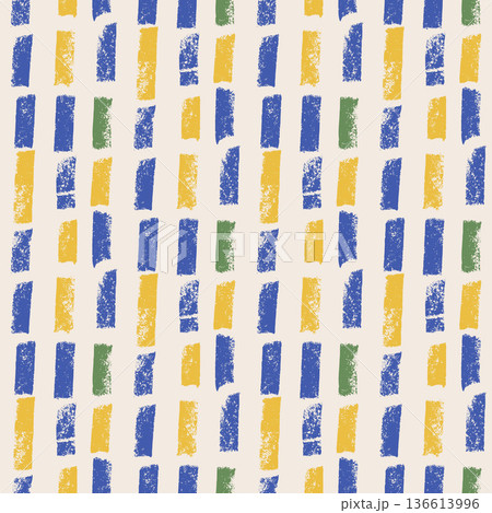 Small dash vertical lines seamless pattern. Pastel blue, green freehand summer coastal design. Abstract mediterranean amalfi surface geometric Italy motif. Hand drawn line texture. Vector background Small dash vertical lines seamless pattern. Pastel blue, green freehand summer coastal design. Abstract mediterranean amalfi surface geometric Italy motif. Hand drawn line texture. Vector background 136613996
