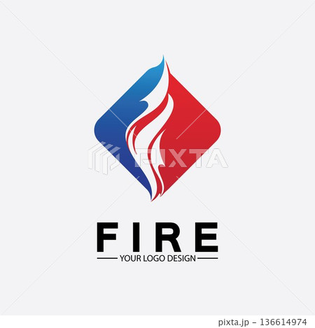 fire flame logo icon vector design template fire flame logo icon vector design template 136614974