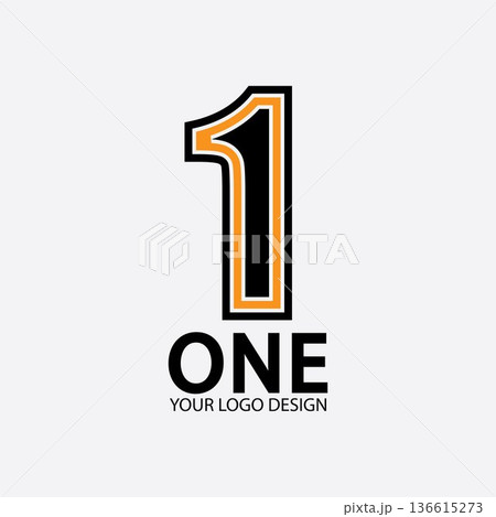 Number 1 logo vector icon design template Number 1 logo vector icon design template 136615273