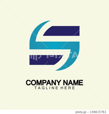 Business corporate letter S logo design vector. 136615761