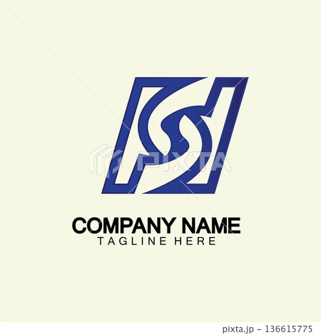 Business corporate letter S logo design vector. 136615775