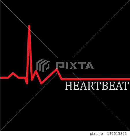 Heart beat monitor pulse line art vector icon, Ecg heartbeat. cardiology symbol. logo for cardiologist. Medical icon Heart beat monitor pulse line art vector icon, Ecg heartbeat. cardiology symbol. logo for cardiologist. Medical icon 136615831