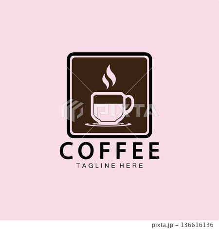 Coffee cup Logo Template vector icon illustration  design 136616136
