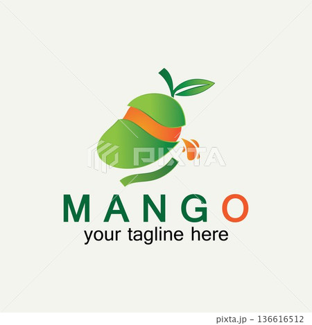 Mango fruit logo vector illustration design template. Mango in flat style. Mango icon. Mango and Healthy Fruit design with modern style. Vector illustration Mango fruit logo vector illustration design template. Mango in flat style. Mango icon. Mango and Healthy Fruit design with modern style. Vector illustration 136616512