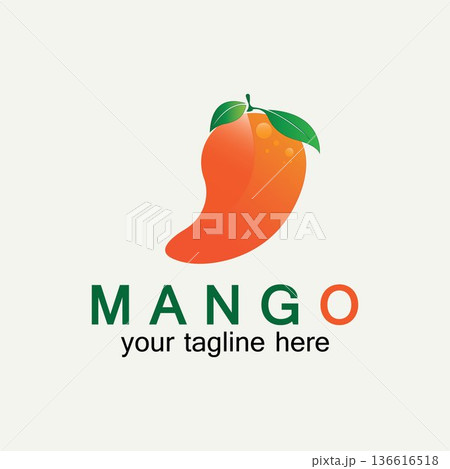 Mango fruit logo vector illustration design template. Mango in flat style. Mango icon. Mango and Healthy Fruit design with modern style. Vector illustration Mango fruit logo vector illustration design template. Mango in flat style. Mango icon. Mango and Healthy Fruit design with modern style. Vector illustration 136616518
