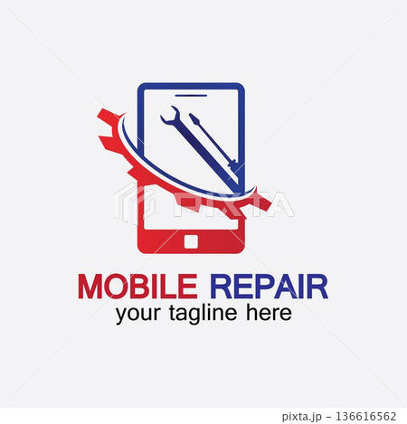 Mobile Phone Repair Logo.phone service logo, Rhone Repair, simple, concept, logo template - Vector Mobile Phone Repair Logo.phone service logo, Rhone Repair, simple, concept, logo template - Vector 136616562