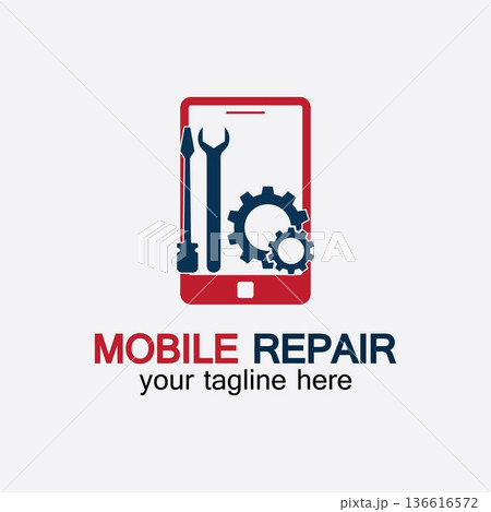Mobile Phone Repair Logo.phone service logo, Rhone Repair, simple, concept, logo template - Vector Mobile Phone Repair Logo.phone service logo, Rhone Repair, simple, concept, logo template - Vector 136616572