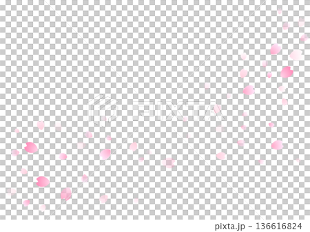春の風になびく桜吹雪 背景フレーム 春の風になびく桜吹雪 背景フレーム 136616824