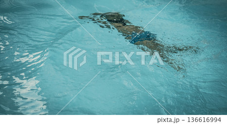 Abstract photo lifestyle, nature background. Unrecognizable person body deep under water, look at surface. Mystery mood. Concept of weightless, uncertain future, drown in obscurity, childhood issues Abstract photo lifestyle, nature background. Unrecognizable person body deep under water, look at surface. Mystery mood. Concept of weightless, uncertain future, drown in obscurity, childhood issues 136616994
