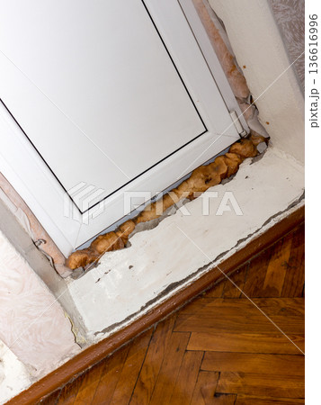 The Architecture backgrounds. Indoor. Door. Repair. The Architecture backgrounds. Indoor. Door. Repair. 136616996