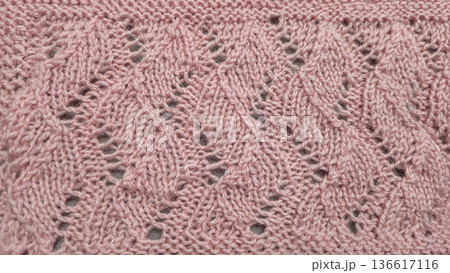 Colorful knitted fabric suitable for home decor, fashion or textile. pattern. 136617116