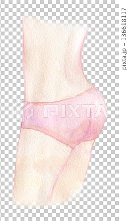 水彩風格的女性內衣插圖 水彩風格的女性內衣插圖 136618117