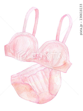 水彩イラスト　女性用アンダーウェア　 136618133