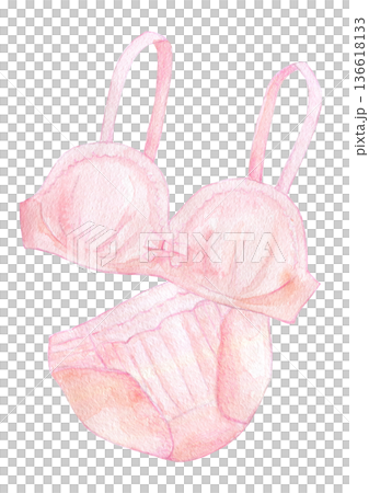 水彩イラスト　女性用アンダーウェア　 136618133