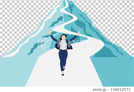實現目標的路線圖插圖 136618572