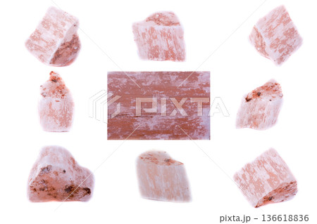 Collection of stone mineral Red gypsum 136618836