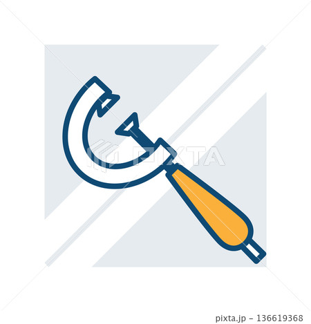 An artistic icon of a farming tool icon designed for agriculture and harvesting purposes An artistic icon of a farming tool icon designed for agriculture and harvesting purposes 136619368