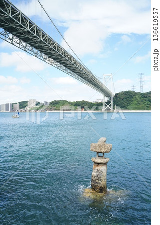 関門橋 青空 関門橋 青空 136619557