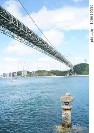 関門橋 青空 関門橋 青空 136619559