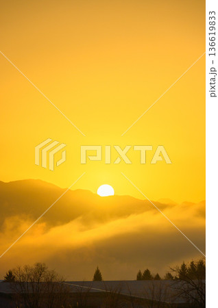日の出と雲海【安曇野市】 136619833