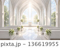 白いチャペルのイメージパース　人物なし 136619955