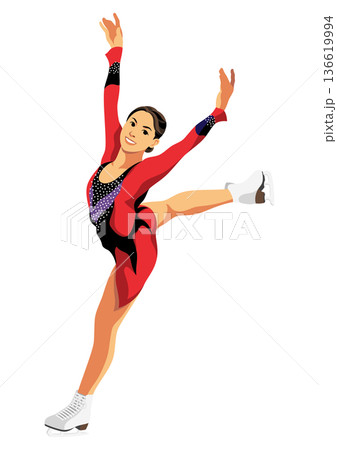 女子フィギュアスケート選手 136619994