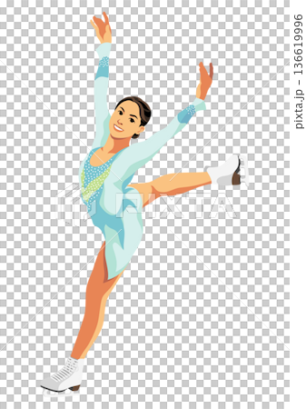 女花樣滑冰運動員 女花樣滑冰運動員 136619996