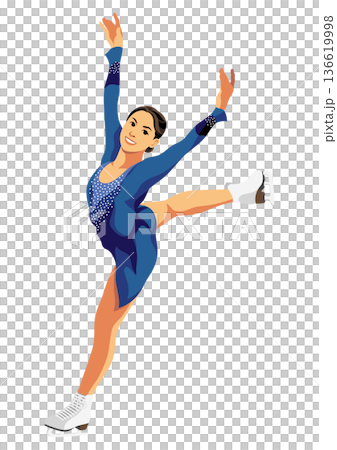 女子フィギュアスケート選手 136619998