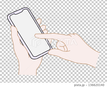 Hand to operate smartphone 136620140