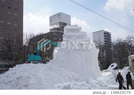 札幌雪祭り2026雪像取り壊し風景 札幌雪祭り2026雪像取り壊し風景 136620179