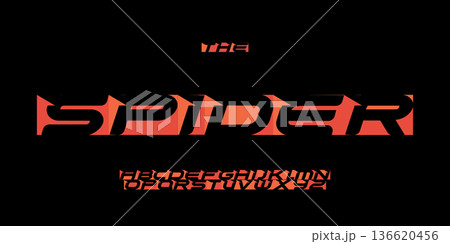 Speed Race Font Logo Alphabet Vector Bold...のイラスト素材 [136620456] - PIXTA