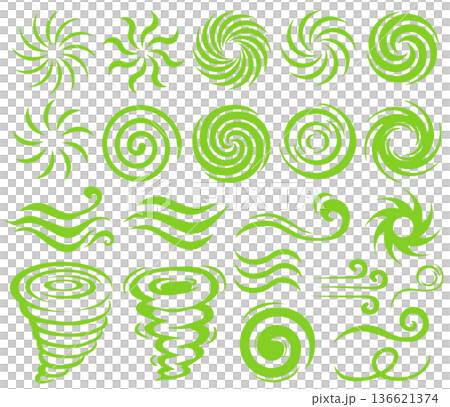 Wind, vortex, tornado icon set Wind, vortex, tornado icon set 136621374